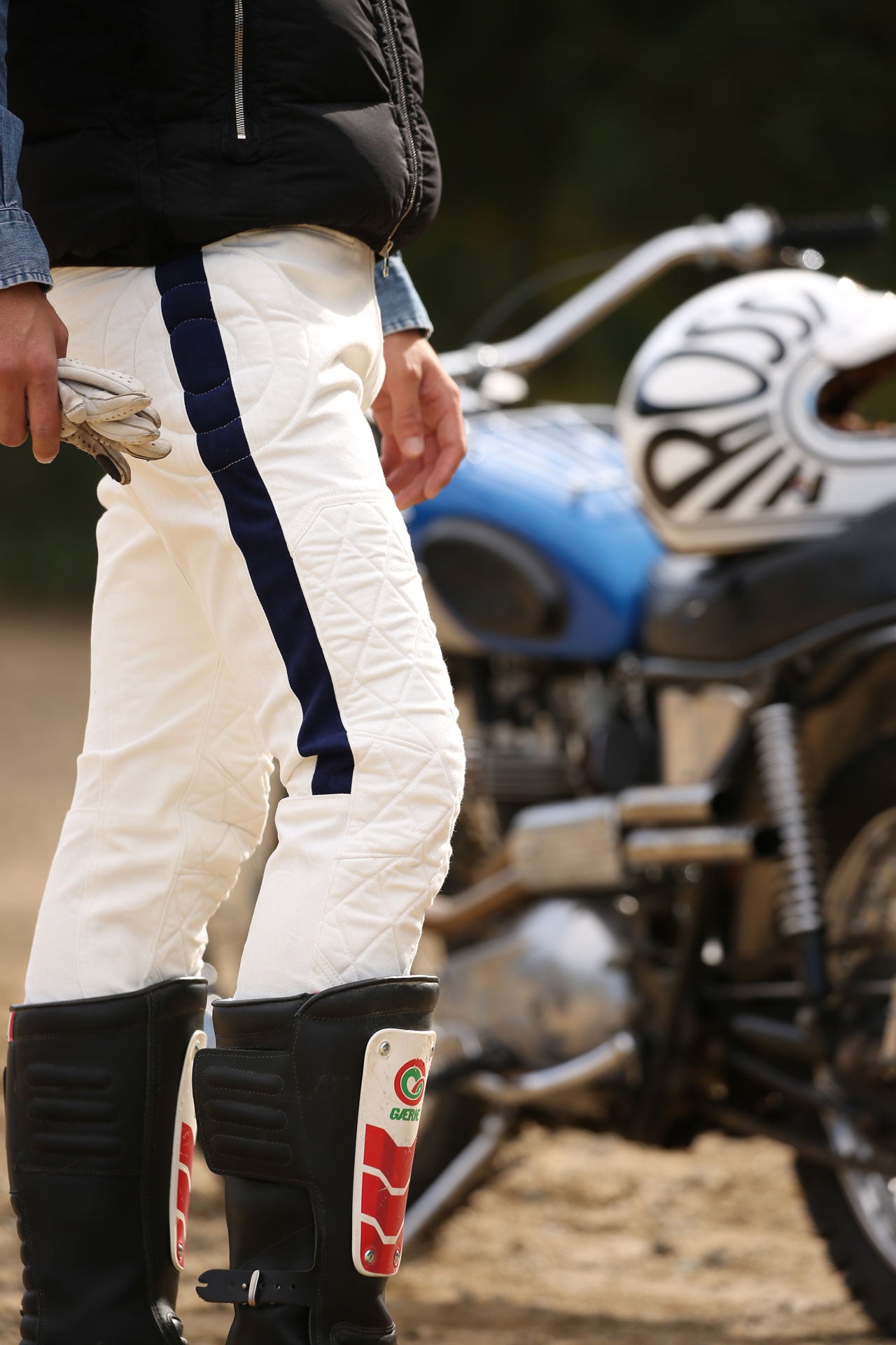 1966 MX Pants White-Navy