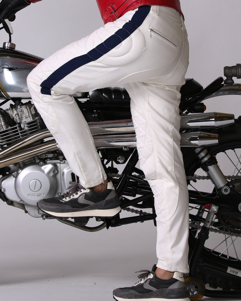1966 MX Pants White-Navy