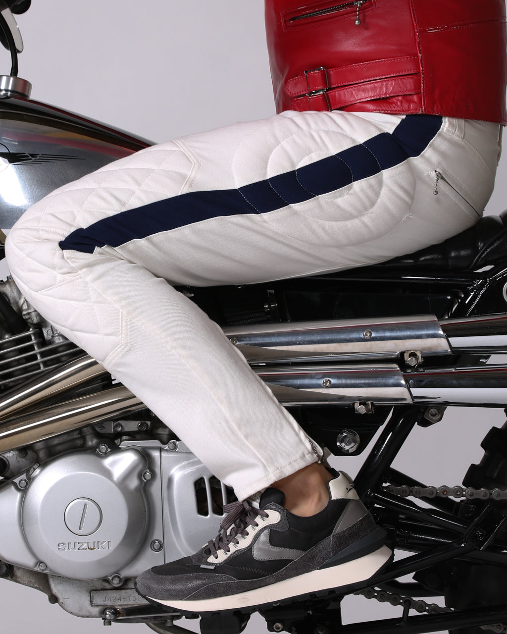 1966 MX Pants White-Navy